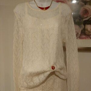 Hillard & Hanson Sheer Sweater Size M.